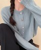 老米优品🎈3天左右发！《浣熊绒彩色扣子针织开衫》百搭毛绒感毛衣开衫，温柔色系减龄韩系~ 商品缩略图1
