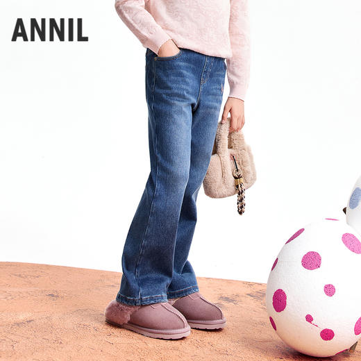 【实体店同款】女童全腰牛仔裤冬季新款安奈儿童装AG546058 商品图1