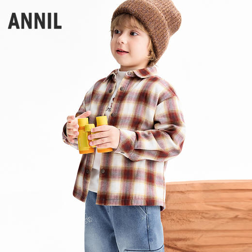 【实体店同款】男童翻领长袖上衣冬季新款安奈儿童装XB541062 商品图1