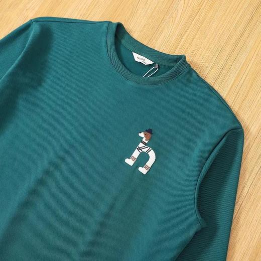 D102033秋冬新款休闲圆领上衣T恤男纯色通勤长袖卫衣 商品图9