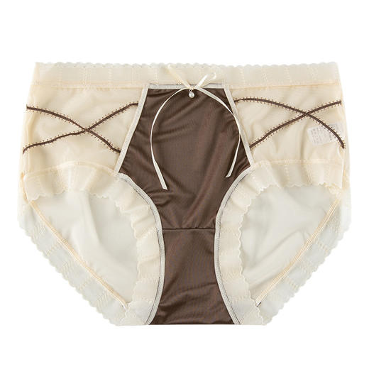 【五件更超值❗️轻奢缎面蕾丝内裤】复古美学系列•重温旧时光的浪漫，桑蚕丝养护底裆，提臀不夹臀不卡裆．轻松打造性感翘臀，纯欲性感舒适桑蚕丝抑jun三角裤女L 商品图4