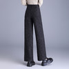 MYX毛呢加厚休闲长裤垂坠感修身时尚直筒裤2025年冬款窄版高腰阔腿裤 商品缩略图2