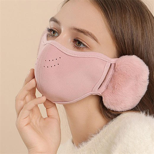 【加绒加厚骑行防风一体透气耳套】保暖口罩男女冬季高颜值护耳防寒面罩 商品图5