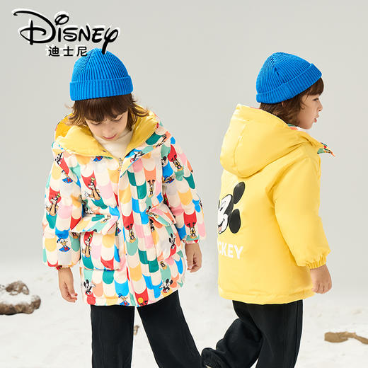 Disney/迪士尼W儿童双面穿羽绒服男女童冬季连帽外套XME4SU333 商品图2