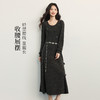 【10/23新品】熙世界高级感灰色立体花朵针织连衣裙女2025新款冬天配大衣的裙子 商品缩略图4