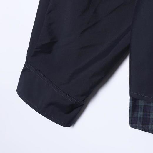 SDSA秋冬新款痞帅男装潮牌拼接格子翻领假两件衬衫时尚简约衬衣 商品图3