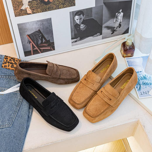 意大利凯撒KAISER 流苏豆豆鞋一脚蹬懒人乐福鞋 时尚百搭 KS1212无流苏款/KS1213流苏款 商品图3