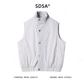 SDSA男士秋冬新款痞帅男装极简风拼接立领羽绒马甲轻奢百搭外套