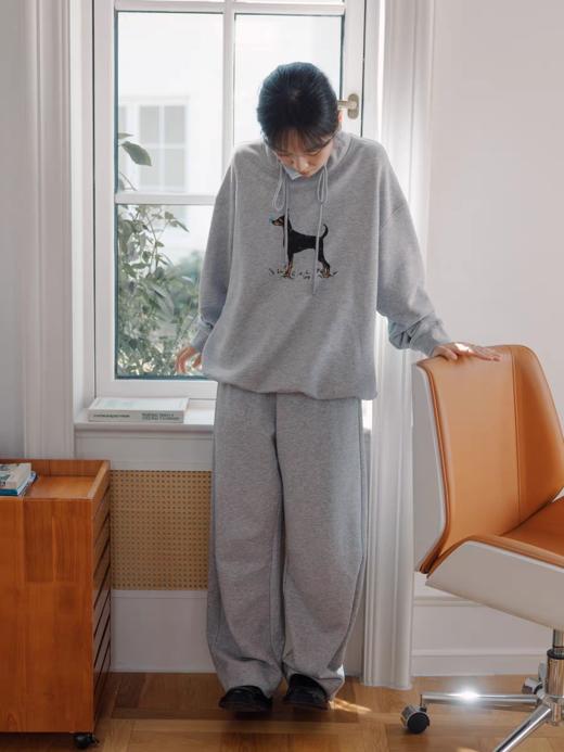 步履不停/5C15105C/松紧领印宽松休闲上衣 商品图1