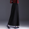 MYX松紧腰毛呢通勤鱼尾裙高腰修身气质长裙2025年冬款时尚优雅半身裙 商品缩略图2