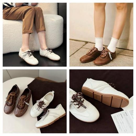 【德训鞋】明星同款断货王！百搭无敌！休闲德训鞋 360度软弹舒适 小羊皮鞋面+4.0羊皮乳胶鞋垫+任意弯折都不怕的橡胶鞋垫 怎么穿都好穿AB25361 商品图0