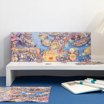 猫的天空之城拼图成年人拼图1000片狸猫上河图古风国风高级拼图生日女生节礼物 商品图3