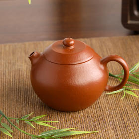 尹家骥全手工原矿大红袍泥壶瑞圆壶 约200cc