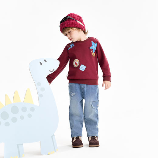 【实体店同款】男童圆领针织卫衣冬季新款安奈儿童装XB541060 商品图5