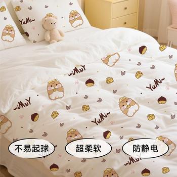 无印良品一次性床品四件套超柔防静电床单被套旅行酒店便携裸睡婴童床品 商品图4