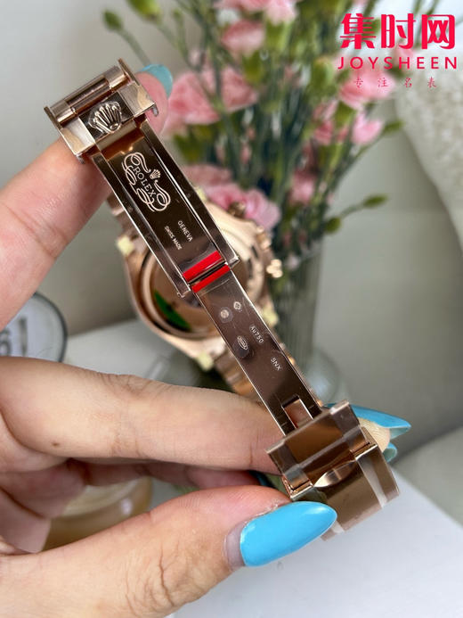 劳力士宇宙计型m126505 VS迪通拿4131配重版 VS迪通拿配重版 全玫金黑盘 新款包边迪通拿 丹东4131一体机 男士腕表 表径40mm 商品图7