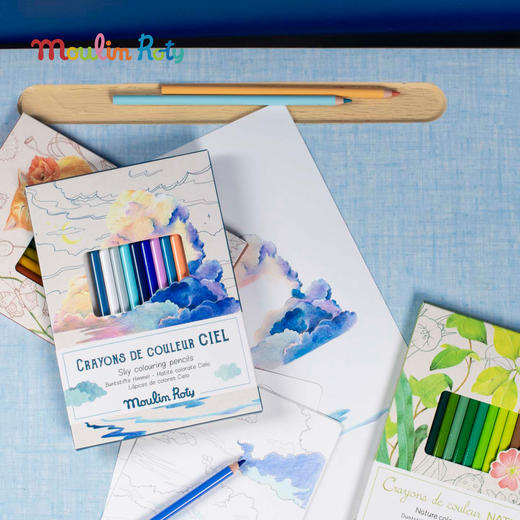 Moulin Roty 12色寰宇动物主题彩铅 适合3岁以上 高质量美术工具 寰宇动物系列 法国品牌-719101 商品图7