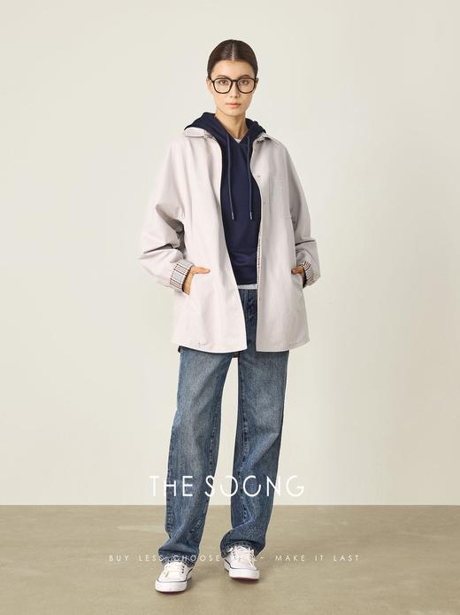 THESOONG| 间隙之光 | 棉的呼吸建筑拼接宽松夹克外套HBWT7540 商品图2