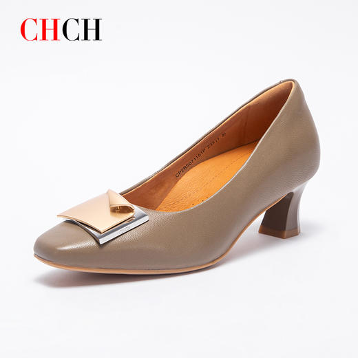 CHCH平衡鞋2025秋冬新款羊皮中跟通勤百搭女式单鞋CP2B5071 商品图3