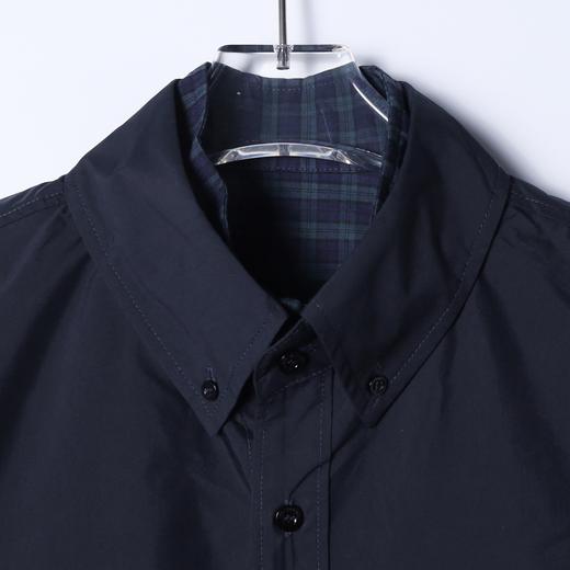 SDSA秋冬新款痞帅男装潮牌拼接格子翻领假两件衬衫时尚简约衬衣 商品图1