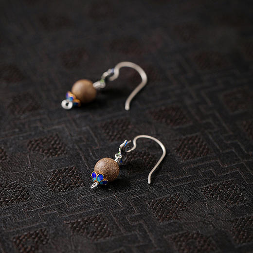 【非遗工艺】可替换香珠耳环 原创小众设计国风饰品 天然香氛耳饰 持久淡雅桂花薰衣草多款可选 送女友礼物 商品图5