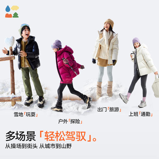 【儿童泡芙羽绒服】森林棠25冬季新款男童女童轻盈保暖白鸭绒连帽羽绒服80932511 商品图4