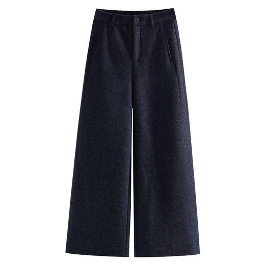 MYX毛呢加厚通勤七分裤高腰A字显瘦阔腿裤2025年冬款垂感修身直筒裤 商品图4