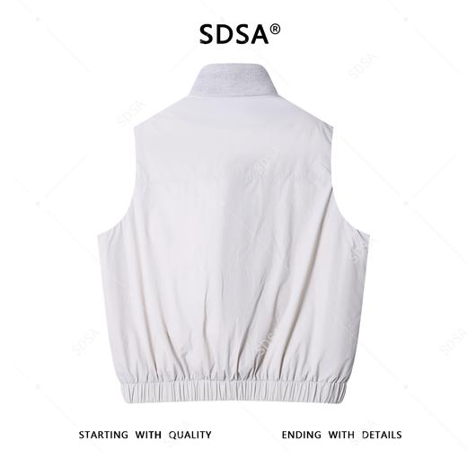 SDSA男士秋冬新款痞帅男装极简风拼接立领羽绒马甲轻奢百搭外套 商品图4