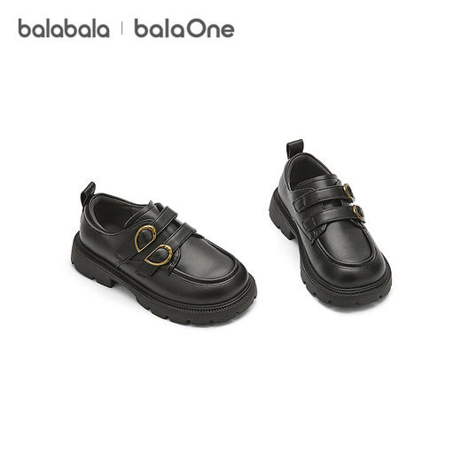 【balaOne】巴拉巴拉女童公主鞋黑色哑光小皮鞋2025新款春秋鞋子 商品图4