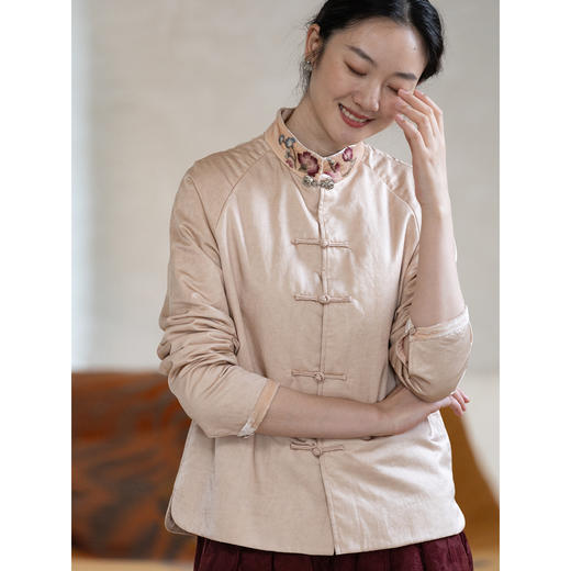 牧衣游原创 丝棉手工刺绣夹棉棉服 限量福利款 锦绣不支持会员折 商品图3