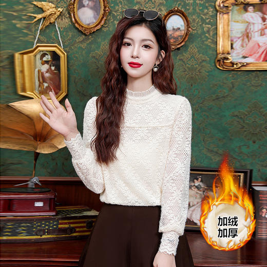 KQL 323H954法式时尚蕾丝衫洋气上衣 商品图0