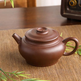 尹家骥全手工老紫泥壶问鼎壶 约270cc