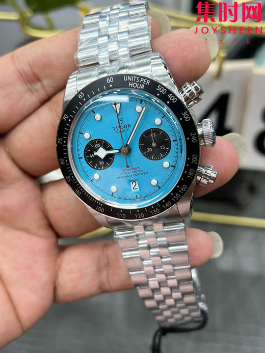 新品 帝舵ZF碧湾计时系列 蒂芙尼蓝 男士腕表 丹东7750机 经典元素与现代创新的精妙平衡，是真正意义上的"帝舵毕业款" 商品图4