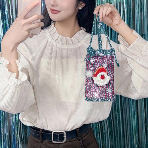 苏苏姐家亮闪手机包手工diy编织钩针毛线团自制包包材料包 商品图3