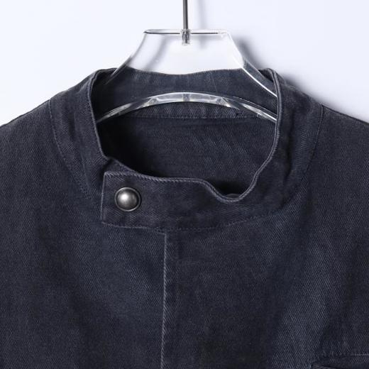 SDSA男士秋冬新款痞帅男装韩系简约磨白立领夹克外套百搭设计师潮 商品图1