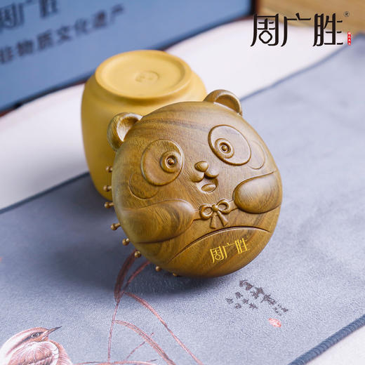 周广胜气垫按摩梳墩墩头皮经络按摩梳天然绿檀材质节日礼物 商品图3