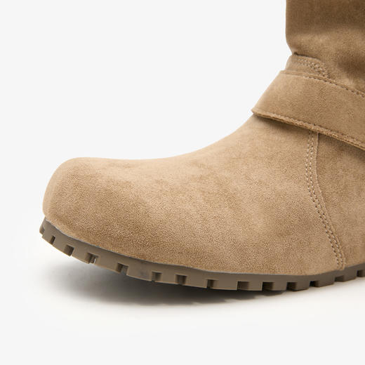 西遇平底勃肯靴女新款秋冬复古丑萌V口西部牛仔靴圆头短靴子V2257216 商品图5