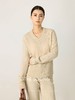THESOONG| 秋冬100%羊绒26支卷边V领保暖长袖套头毛衣女HWMY7918 商品缩略图0