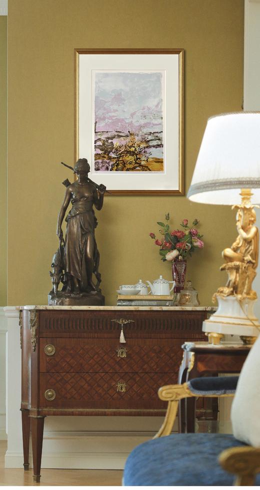 独角鹿西洋古董 1998年法国Éditions de la Différence出版赵无极亲签「无题：第392号」彩色石版画 商品图0