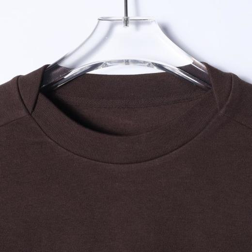 25T320SDSA秋冬新款痞帅男装简约休闲领口不规则纯色圆领长袖T恤百搭 商品图2