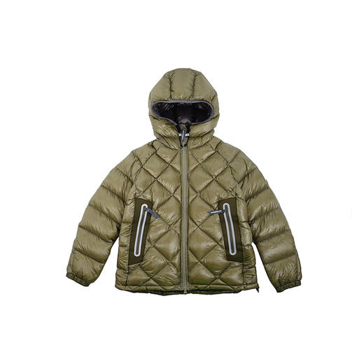 and wander diamond stitch 男女机能性超轻保暖钻石格亮面羽绒服 商品图0