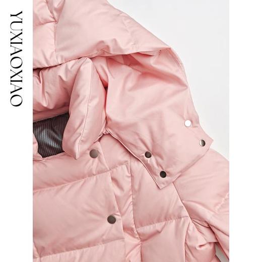 余潇潇【极地方舟】含桑蚕丝三防石墨烯发热连帽长款90白鹅绒羽绒服 商品图2