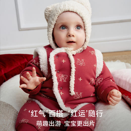 【宝宝服饰】嫚熙童装儿童棉马甲宝宝冬季保暖加厚婴幼儿夹棉男女童小月龄背心 商品图4