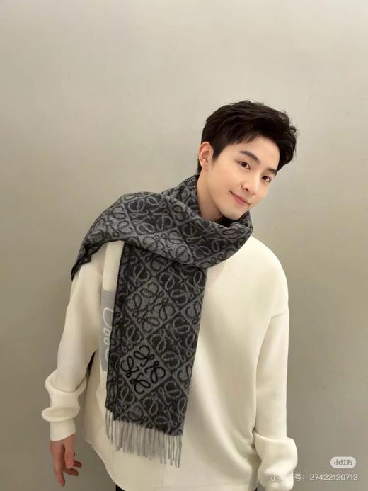 D102059满印LOGO风格设计细腻柔软中性款围巾 商品图8