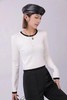 33BAJ150426#撞色领毛织小衫 商品缩略图0