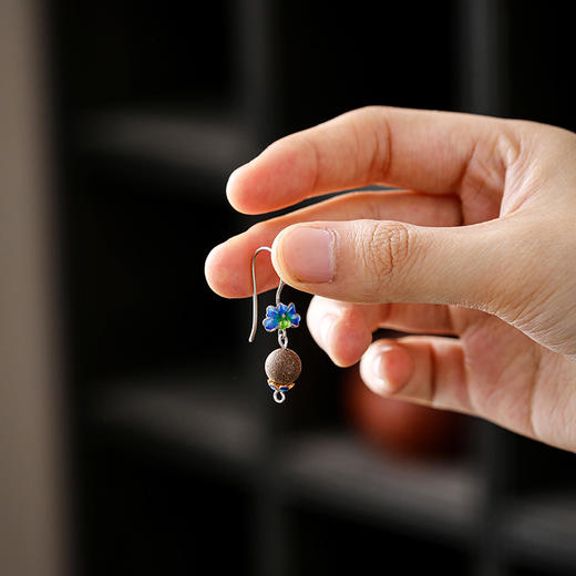 【非遗工艺】可替换香珠耳环 原创小众设计国风饰品 天然香氛耳饰 持久淡雅桂花薰衣草多款可选 送女友礼物 商品图6