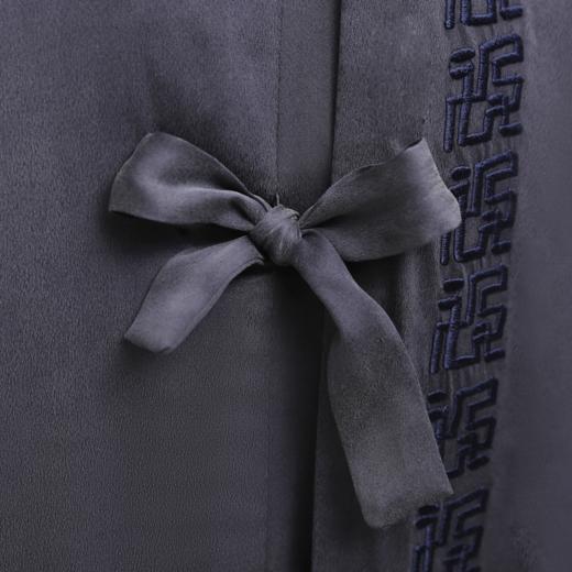 【福天华】寿服男棉套“百福图”百年工艺传统寿衣（紫红） 商品图3