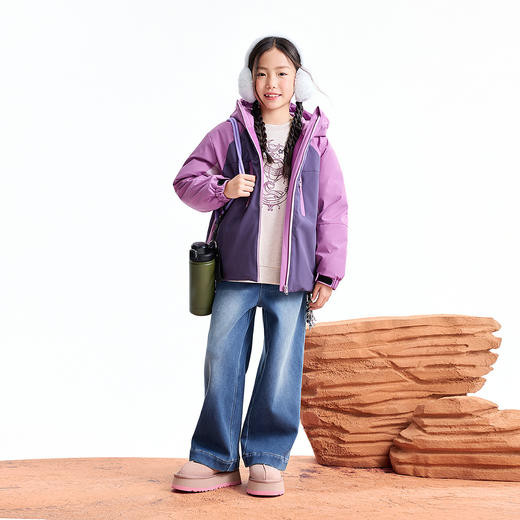 【实体店同款】女童中长款羽绒服冬季新款安奈儿童装AG545446 商品图3
