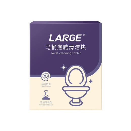 LARGE 马桶泡腾片洁厕灵块清洁剂20g×15块 盒 商品图2