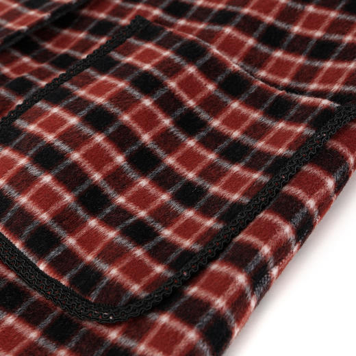 QH916斯尔丽25新款轻薄双面格子宽松流苏大翻领时尚大衣 商品图6